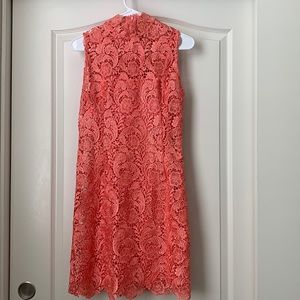GRACIA Sleeveless Lace Dress, Medium, Orange